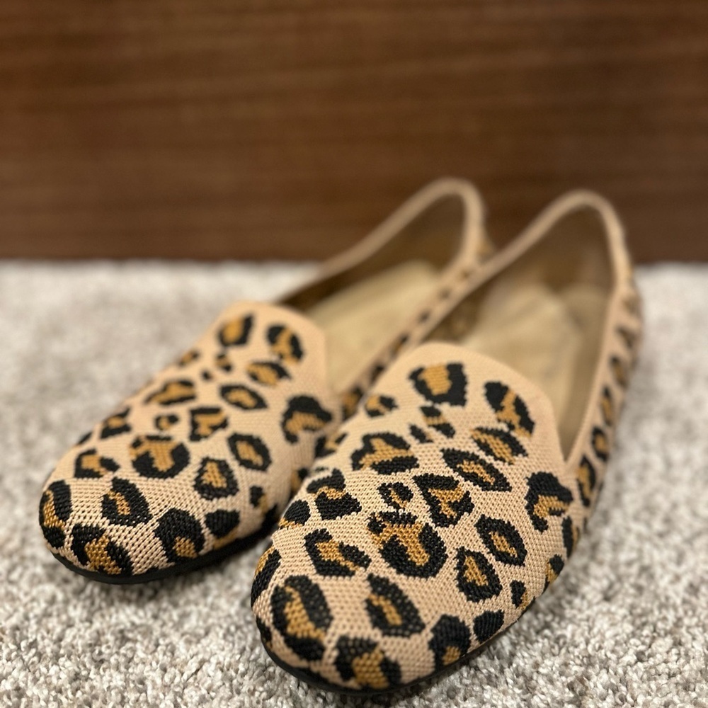 Bella Vita Tan and Black Leopard Print Flats